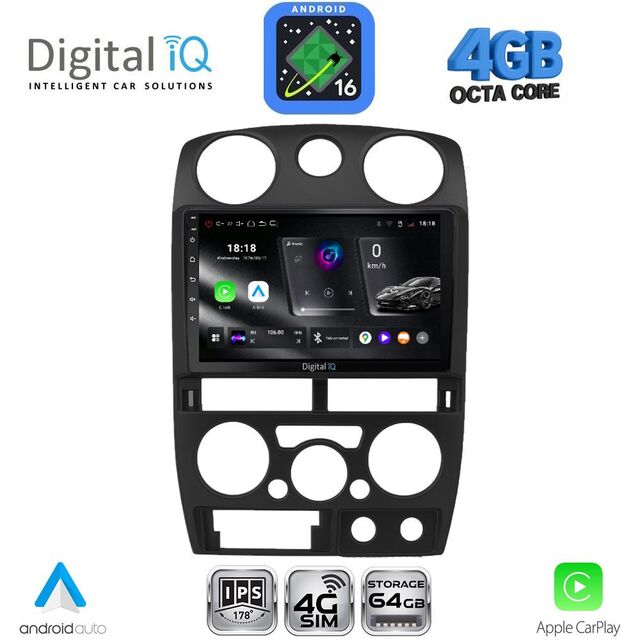 DIGITAL IQ RTG 6254BL_CPA (9inc) MULTIMEDIA TABLET for ISUZU D-MAX mod. 2008-2012 (BLACK)