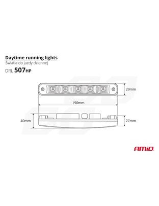 Amio – Φώτα Ημέρας DRL LED 12/24V 1000Lm για Μέγιστη Ορατότητα & Ασφάλεια σε Αυτοκίνητο & Φορτηγό – Σετ 2 Τεμ. (01523/AM)