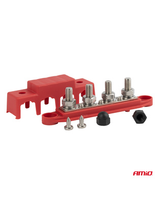Amio - ΜΠΑΡΑ ΚΑΛΩΔΙΩΝ / ΤΕΡΜΑΤΙΚΟ 4 ΘΕΣΕΩΝ max 48V - 1 Τεμ. (03812/AM)
