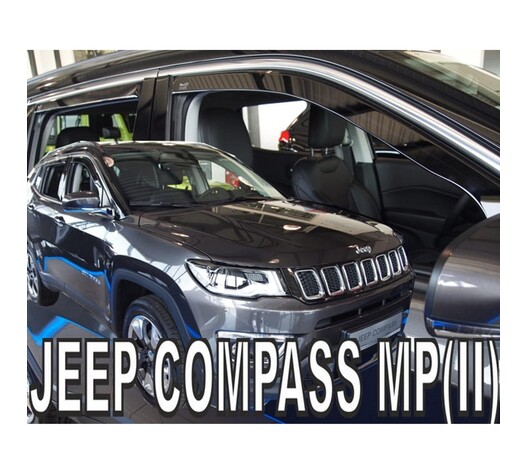 ΑΝΕΜΟΘΡΑΥΣΤΕΣ ΓΙΑ JEEP COMPASS MP 5D 2017+ ΣΕΤ ΑΥΤΟΚΙΝΗΤΟΥ ΑΠΟ ΕΥΚΑΜΠΤΟ ΦΙΜΕ ΠΛΑΣΤΙΚΟ HEKO - 4 ΤΕΜ.