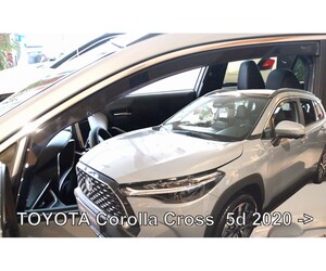 ΑΝΕΜΟΘΡΑΥΣΤΕΣ ΓΙΑ TOYOTA COROLLA CROSS 5D 2020+  ΖΕΥΓΑΡΙ ΑΠΟ ΕΥΚΑΜΠΤΟ ΦΙΜΕ ΠΛΑΣΤΙΚΟ HEKO - 2 ΤΕΜ.