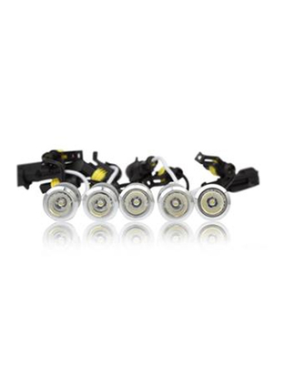 Πρόσθετο DAYLINE  Διεθνή 10LED (2  σειρές X5 LED) HP 12V Ασημί χωρίς πλαίσιο
