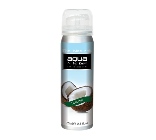 Aqua - ΑΡΩΜΑΤΙΚΟ ΑΥΤΟΚΙΝΗΤΟΥ ΣΕ ΣΠΡΕΙ (SPRAY) ΜΕ ΑΡΩΜΑ ΚΑΡΥΔΑ (COCONUT) FRUITS SERIES 75ml AQUA - 1 TEM. (10-127/AQ)