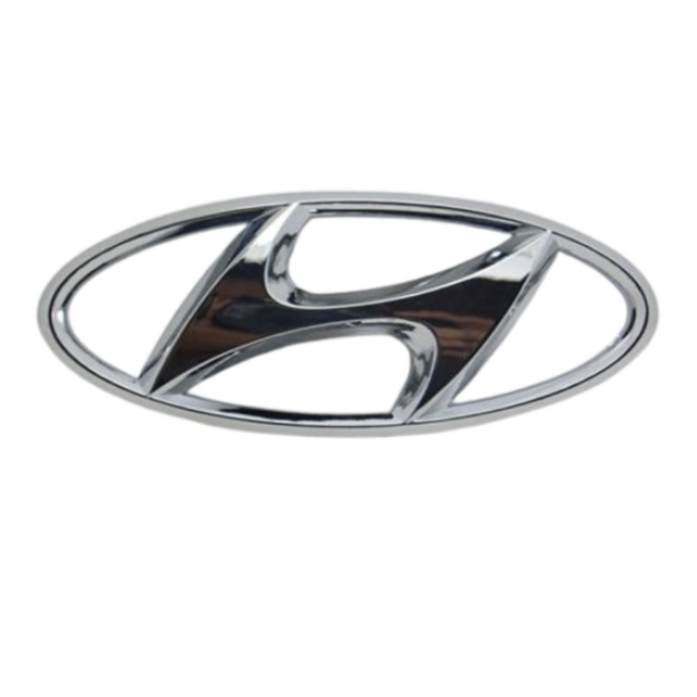 Σήμα πλαστικό αυτοκόλλητο με clips 10x5cm - Hyundai