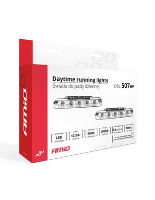 Amio – Φώτα Ημέρας DRL LED 12/24V 1000Lm για Μέγιστη Ορατότητα & Ασφάλεια σε Αυτοκίνητο & Φορτηγό – Σετ 2 Τεμ. (01523/AM)