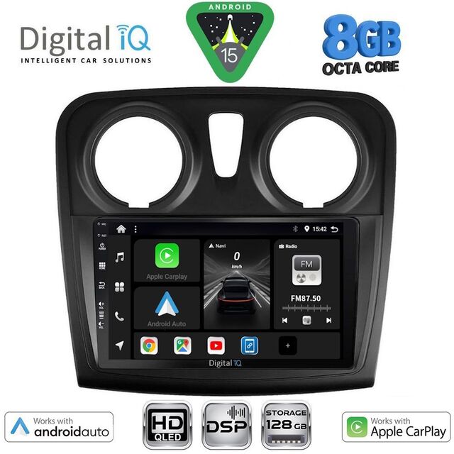 DIGITAL IQ BXF 18108_CPAA (9inc) MULTIMEDIA TABLET for DACIA LOGAN – SANDERO mod. 2012-2019