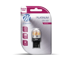 W21W (T20) 12/24V W3x16d 15x2835SMD LED CAN-BUS ΠΟΡΤΟΚΑΛΙ PLATINIUM M-TECH -   1 ΤΕΜ