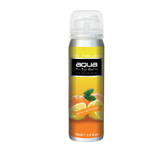 Aqua - ΑΡΩΜΑΤΙΚΟ ΑΥΤΟΚΙΝΗΤΟΥ ΣΕ ΣΠΡΕΙ (SPRAY) ΜΕ ΑΡΩΜΑ ΛΕΜΟΝΙ & ΠΟΡΤΟΚΑΛΙ FLOWERS SERIES 75ml AQUA - 1 TEM. (10-193/AQ)