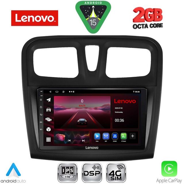 LENOVO LVF 5108SQ_CPA (9inc) MULTIMEDIA TABLET for DACIA LOGAN – SANDERO mod. 2012-2019