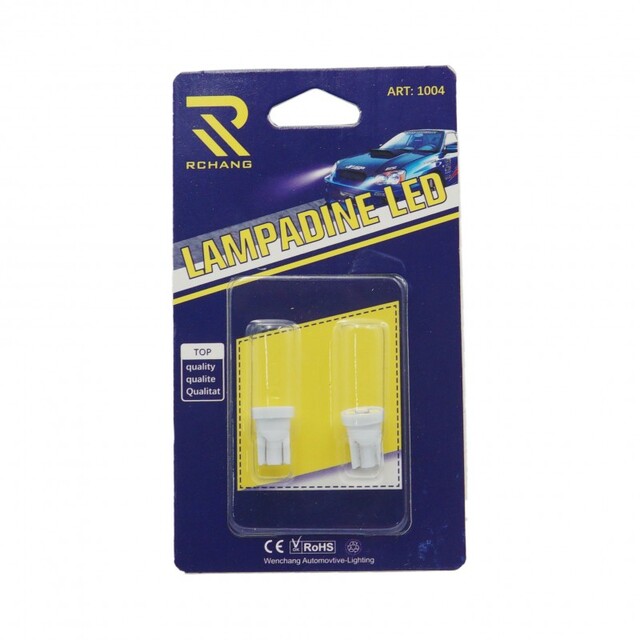 RCHANG ΛΑΜΠΑΚΙΑ ΜΗΧΑΝΗΣ LED ΨΥΧΡΟ ΦΩΣ 12V T10-4SMD W08667