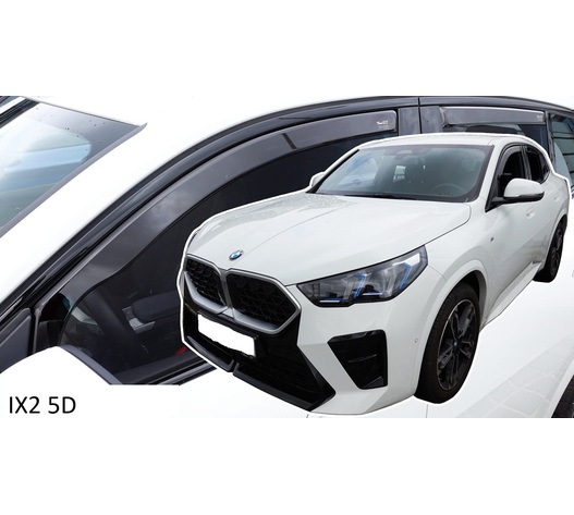 Heko - Ανεμοθραύστες για BMW IX2 5 Doors 2023+ Σετ Αυτοκινήτου Απο Εύκαμπτο Φιμέ Πλαστικό - 4 τεμ. (ΑΝΕΜ.SET11011-1)