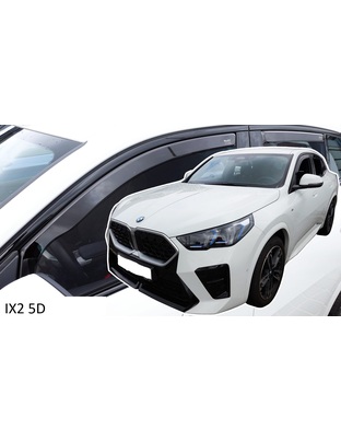 Heko - Ανεμοθραύστες για BMW IX2 5 Doors 2023+ Σετ Αυτοκινήτου Απο Εύκαμπτο Φιμέ Πλαστικό - 4 τεμ. (ΑΝΕΜ.SET11011-1)