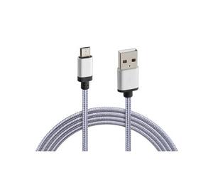ΚΑΛΩΔΙΟ ΦΟΡΤΙΣΗΣ ΚΑΙ ΣΥΓΧΡΟΝΙΣΜΟΥ MICRO USB SUPER RESISTANT 100cm SILVER LINE