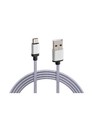 ΚΑΛΩΔΙΟ ΦΟΡΤΙΣΗΣ ΚΑΙ ΣΥΓΧΡΟΝΙΣΜΟΥ MICRO USB SUPER RESISTANT 100cm SILVER LINE