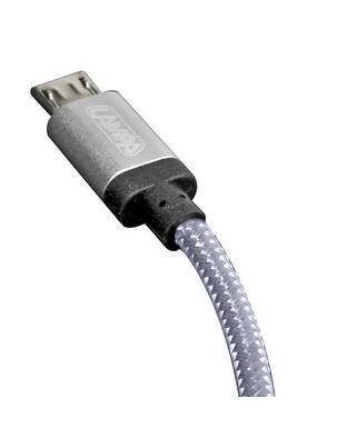 ΚΑΛΩΔΙΟ ΦΟΡΤΙΣΗΣ ΚΑΙ ΣΥΓΧΡΟΝΙΣΜΟΥ MICRO USB SUPER RESISTANT 100cm SILVER LINE