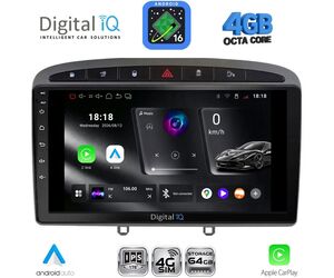 DIGITAL IQ RTG 6513GR_CPA (9inc) MULTIMEDIA TABLET for PEUGEOT 308 mod.2007-2012 - RCZ mod.2009-2015 (GREY)