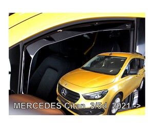 ΑΝΕΜΟΘΡΑΥΣΤΕΣ ΓΙΑ MECEDES CITAN 3/5D 2021+ ΖΕΥΓΑΡΙ ΑΠΟ ΕΥΚΑΜΠΤΟ ΦΙΜΕ ΠΛΑΣΤΙΚΟ HEKO - 2 ΤΕΜ.