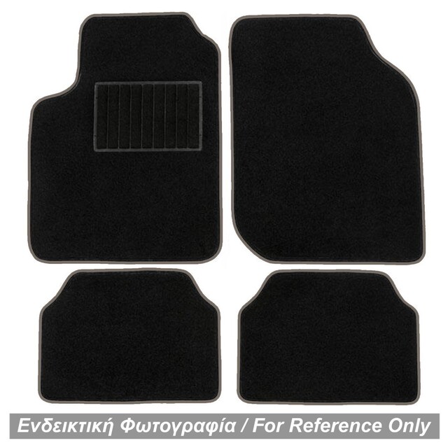 ΠΑΤΑΚΙΑ ΜΟΚΕΤΑ ΓΙΑ VOLVO S40 2004+ (ΜΑΥΡΟ ΜΕ ΓΚΡΙ ΡΕΛΙ) - 4 ΤΕΜ.