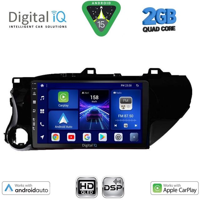 DIGITAL IQ BXC 3721_CPAA (10inc) MULTIMEDIA TABLET for TOYOTA HILUX mod. 2017-2026