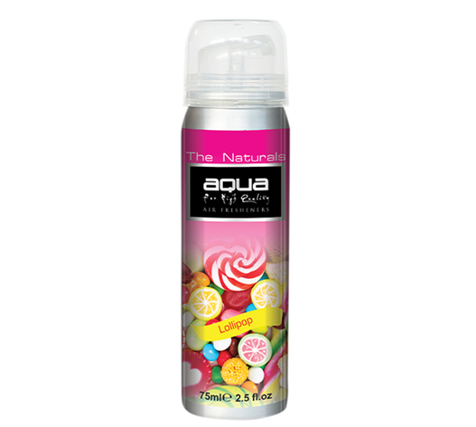 Aqua - ΑΡΩΜΑΤΙΚΟ ΑΥΤΟΚΙΝΗΤΟΥ ΣΕ ΣΠΡΕΙ (SPRAY) ΜΕ ΑΡΩΜΑ ΓΛΕΙΦΙΤΖΟΥΡΙ (LOLLIPOP) FLAVORS SERIES 75ml AQUA - 1 TEM. (10-123/AQ)