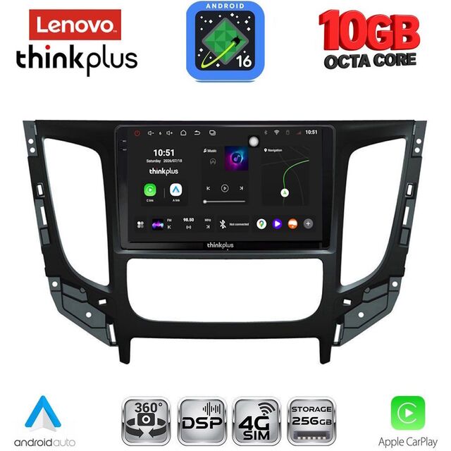 LENOVO LTM 11437CL_CPA (9inc) MULTIMEDIA TABLET for MITSUBISHI L200 mod. 2015-2019 with CLIMA
