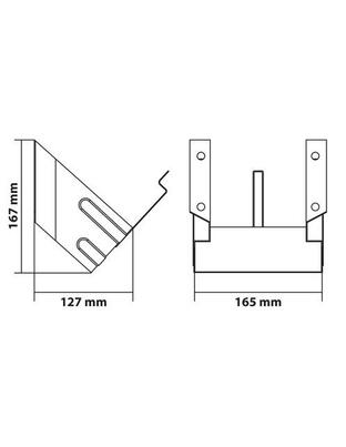 ΜΕΤΑΛΛΙΚΗ ΒΑΣΗ ΓΙΑ ΤΑΚΟ ΤΡΟΧΟΥ G46 165x127x167mm 1ΤΕΜ.