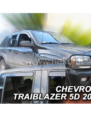 ΑΝΕΜΟΘΡΑΥΣΤΕΣ ΓΙΑ CHEVROLET TRAIBLAZER 5D 2002-2009R ΣΕΤ ΑΥΤΟΚΙΝΗΤΟΥ ΑΠΟ ΕΥΚΑΜΠΤΟ ΦΙΜΕ ΠΛΑΣΤΙΚΟ HEKO - 4 ΤΕΜ.