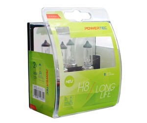 H8 12V 35W PGJ19-1 POWERTEC LONG LIFE (up to 3.200k) ΑΛΟΓΟΝΟΥ  M-TECH - 2 τεμ