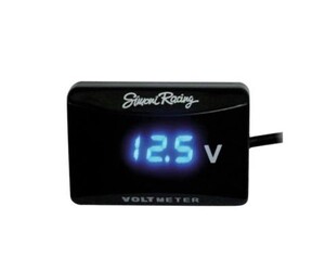 ΒΟΛΤΟΜΕΤΡΟ ΜΠΑΤΑΡΙΑΣ ΨΗΦΙΑΚΟ 12/24V 50X35 mm ΜΕ ΦΙΣ ΑΝΑΠΤΗΡΑ (ΜΑΥΡΟ ΜΕ ΜΠΛΕ LED)