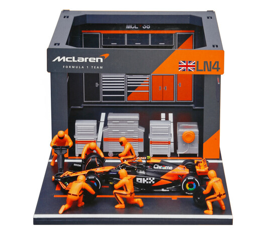ΜΙΝΙΑΤΟΥΡΕΣ PIT STOP MCLAREN MCL38 NORRIS 1:43 BURAGO LAMPA 1ΤΕΜ.