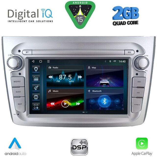 DIGITAL IQ BLD 257SL_CPA (7" DECK) MULTIMEDIA SYSTEM for ALFA ROMEO MITO mod. 2008-2018 (SILVER)