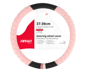 Amio - ΚΑΛΥΜΜΑ ΤΙΜΟΝΙΟΥ SWC-56 (M) 37>39cm ΜΑΥΡΟ ΚΑΙ ΡΟΖ ΚΑΠΙΤΟΝΕ - 1 ΤΕΜ. (04166/AM)