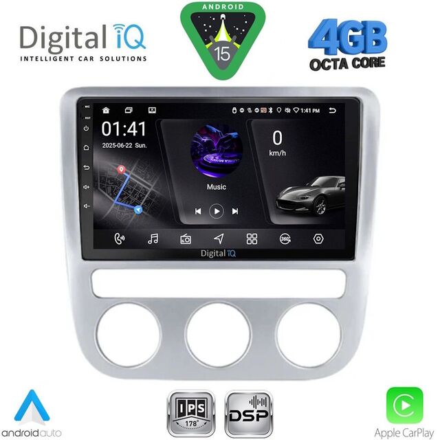 DIGITAL IQ RSG 6752_CPA CLIMA (9inc) MULTIMEDIA TABLET for VW EOS mod. 2006-2016 - SCIROCCO mod. 2008-2010
