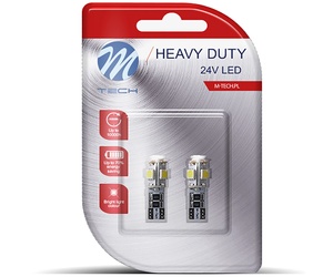 T10 W5W 24V 1,5W W2,1x9,5d LED 5xSMD5050 ΛΕΥΚΟ (ΚΑΡΦΩΤΟ CAN-BUS) BLISTER 2ΤΕΜ. M-TECH