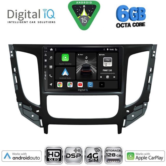 DIGITAL IQ BXF 17437_CPA CLIMA (9inc) MULTIMEDIA TABLET for MITSUBISHI L200 mod. 2015-2019 with CLIMA