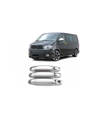 ΧΕΡΟΥΛΙΑ ΠΟΡΤΑΣ ΓΙΑ VW Τ5 TRANSPORTER 2003-2010  ΧΡΩΜΙΟ ΜΕΤΑΛΛΙΚΑ 3ΤΕΜ