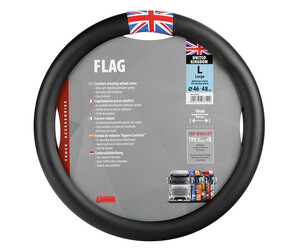 ΚΑΛΥΜΜΑ ΤΙΜΟΝΙΟΥ ΦΟΡΤΗΓΟΥ FLAG ENGLAND ΜΑΥΡΟ ΜΕ ΣΗΜΑΙΑ ΑΓΓΛΙΑΣ (L) 46-48 cm LAMPA - 1 TEM.