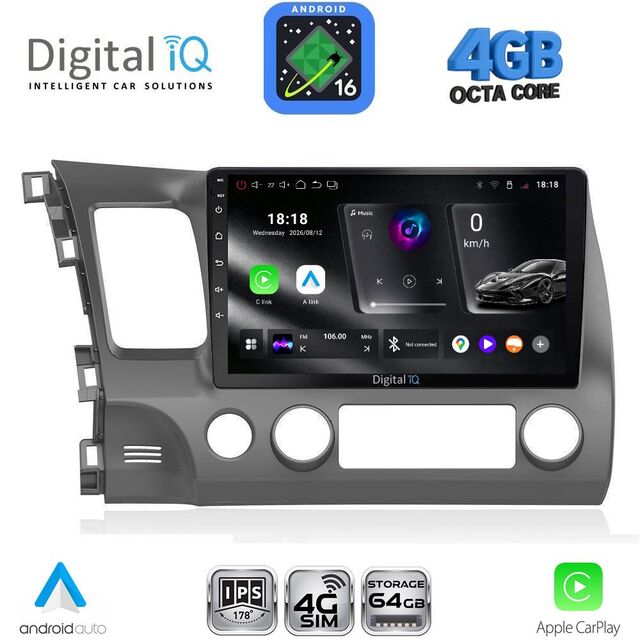 DIGITAL IQ RTG 6188_CPA (10inc) MULTIMEDIA TABLET for HONDA CIVIC 4D mod. 2006-2012