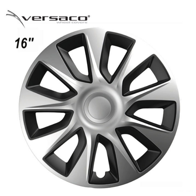 Τάσια 16'' Versaco ασημί/μαύρο