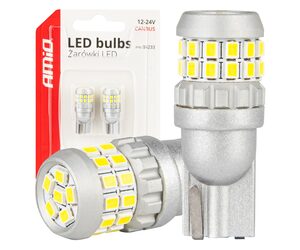 Amio - ΛΑΜΠΑΚΙΑ T10 W5W 12V/24V LED CAN-BUS 30xSMD 2016 ΛΕΥΚΟ 5500K - 2 ΤΕΜ. (04233/AM)