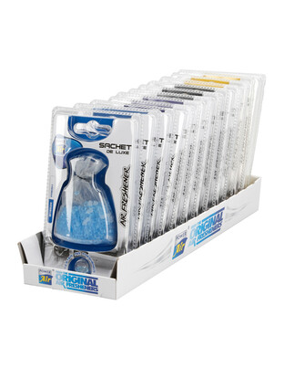 ΑΡΩΜΑΤΙΚΟ ΑΥΤΟΚΙΝΗΤΟΥ SACHET DE LUXE ΣΕ ΠΟΥΓΚΙ ΚΡΕΜΑΣΤΟ ΣΕ ΔΙΑΦΟΡΑ ΑΡΩΜΑΤΑ  LAMPA - 12 ΤΕΜ.