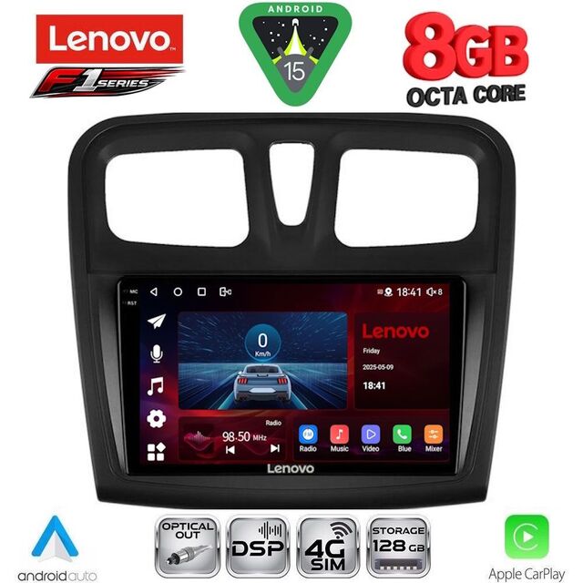 LENOVO SSR 10108SQ_CPA (9inc) MULTIMEDIA TABLET for DACIA LOGAN – SANDERO mod. 2012-2019