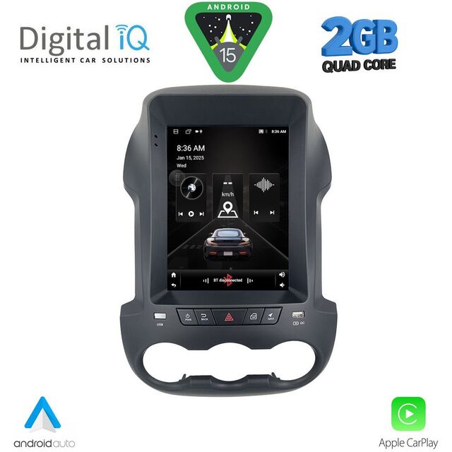 DIGITAL IQ TPD 244_CPA TESLA STYLE for FORD RANGER mod. 2012-2015