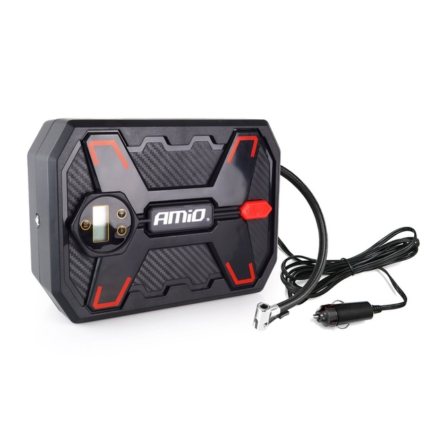 Amio - ΚΟΜΠΡΕΣΕΡ ΑΕΡΑ ΕΛΑΣΤΙΚΩΝ ΨΗΦΙΑΚΟ 12V 150psi 10bar ΜΕ LED ΦΑΚΟ ΚΑΙ ΚΑΛΩΔΙΟ 300cm – 1 ΤΕΜ. (02384/AM)