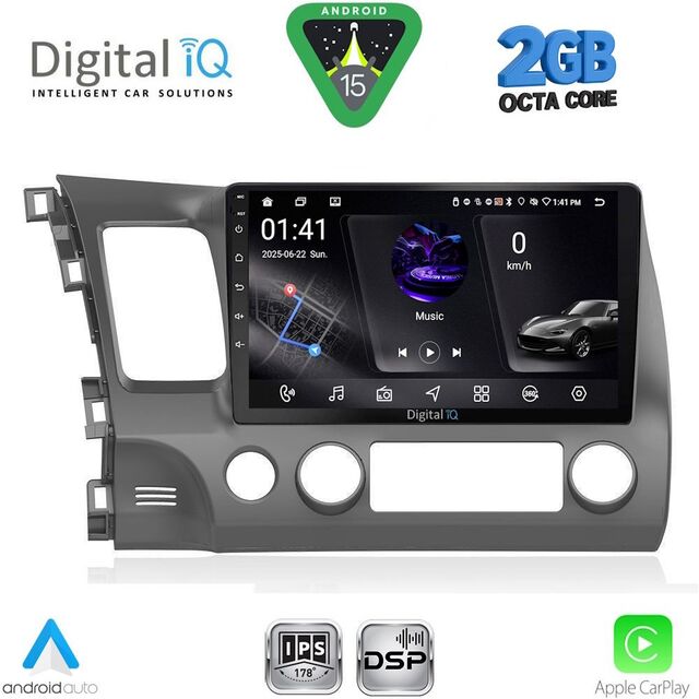 DIGITAL IQ RSF 4188_CPA (10inc) MULTIMEDIA TABLET for HONDA CIVIC 4D mod. 2006-2012