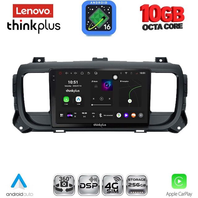 LENOVO LTM 11729_CPA (9inc) MULTIMEDIA TABLET for CITROEN JUMPY-SPACETOURER – PEUGEOT EXPERT-TRAVELLER – TOYOTA PROACE mod. 2016-2026