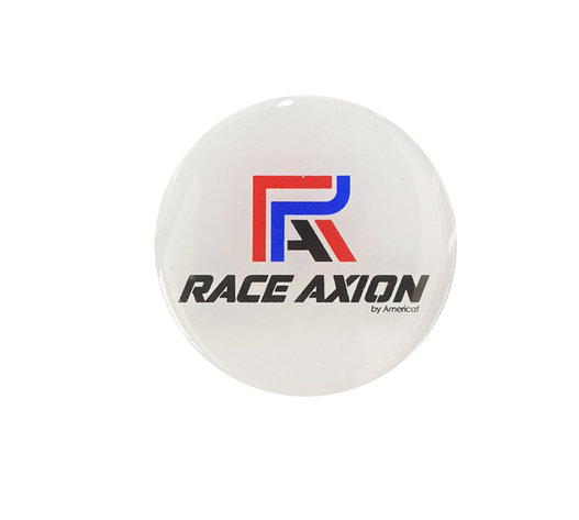 Race Axion - Αυτοκόλλητα Ζαντών Σμάλτου διάσταση 5cm χρώμα Λευκό/Μπλε/Κόκκινο/Black Για Επιβατικά Αυτοκίνητα - 4 τεμ.