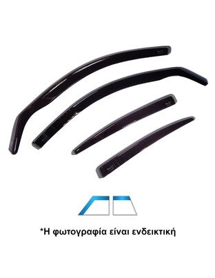 ΑΝΕΜΟΘΡΑΥΣΤΕΣ ΓΙΑ MAZDA 323 BJ/F 4D SEDAN 1998-2003 ΣΕΤ ΑΥΤΟΚΙΝΗΤΟΥ ΑΠΟ ΕΥΚΑΜΠΤΟ ΦΙΜΕ ΠΛΑΣΤΙΚΟ HEKO - 4 ΤΕΜ.