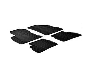 LAMPA - ΠΑΤΑΚΙΑ ΑΥΤΟΚΙΝΗΤΟΥ ΑΠΟ ΛΑΣΤΙΧΟ ΓΙΑ FIAT DOBLO 5D 01/2010-05/2020 / OPEL COMBO TOUR 04/2012-17/2012 ΣΕ ΜΑΥΡΟ ΧΡΩΜΑ ME ΚΟΥΜΠΩΜΑΤΑ - 4 ΤΕΜ.