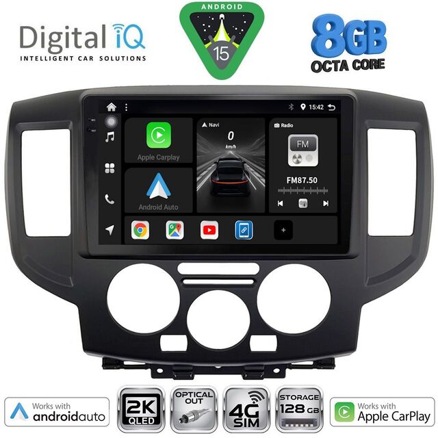 DIGITAL IQ BXK 20458BL_CPAA (9inc) MULTIMEDIA TABLET for NISSAN NV 200 mod. 2009-2020 (BLACK)